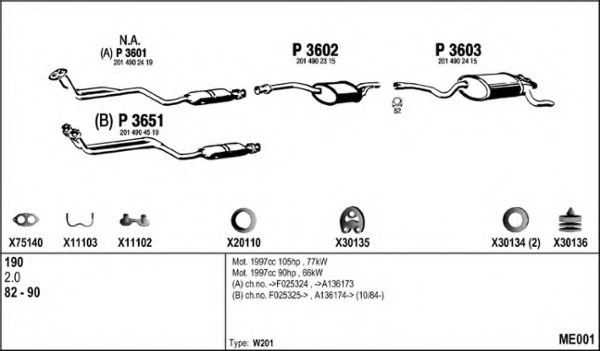 FENNO ME001 Exhaust System
